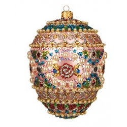 Faberge christmas ornament Mosaic Egg, 10cm